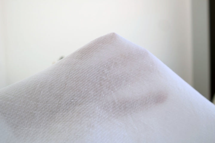100% Linen White Twill Fabric 4879 - The Linen Lab - White 4879