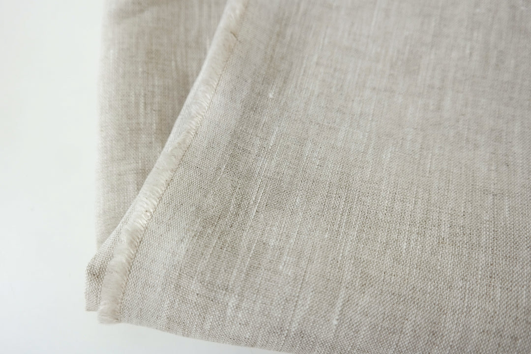 100% Linen Fabric Medium Weight Soft Touch 14S - The Linen Lab - Light natural