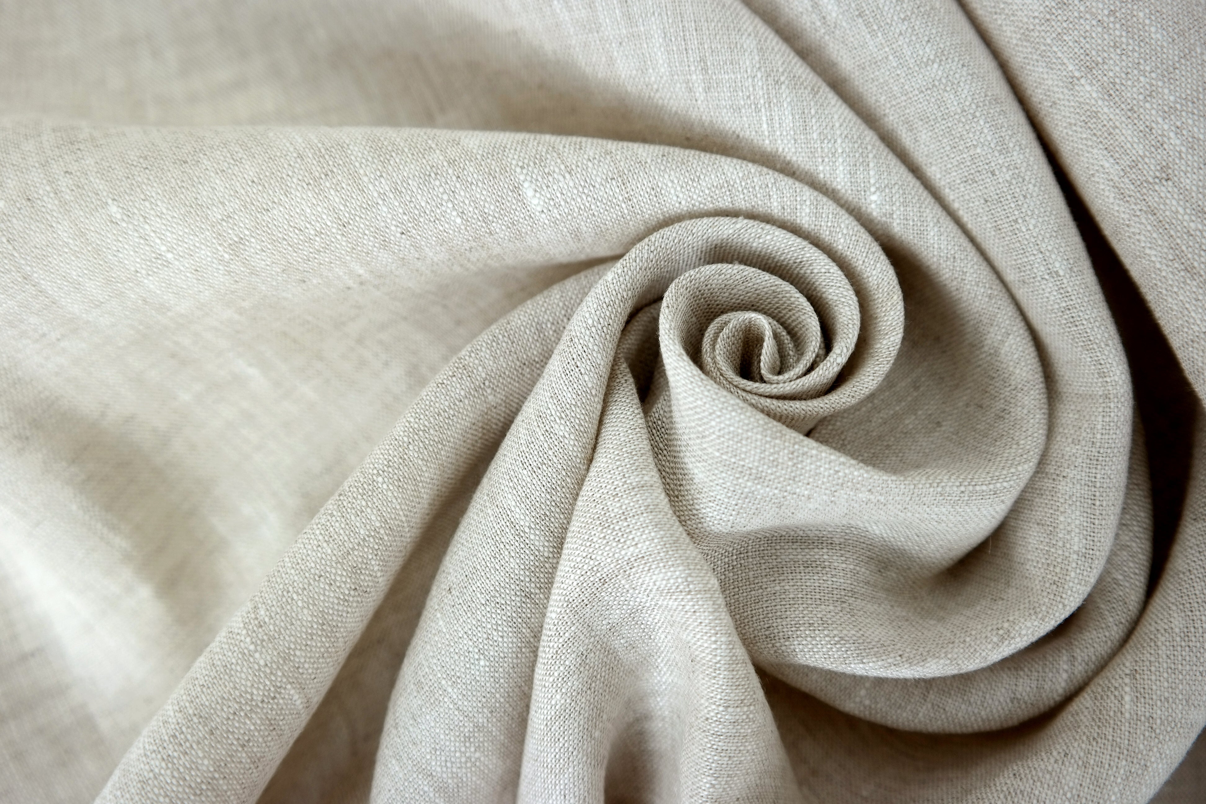 100% Linen Fabric Medium Weight Soft Touch 14S - The Linen Lab - Light natural
