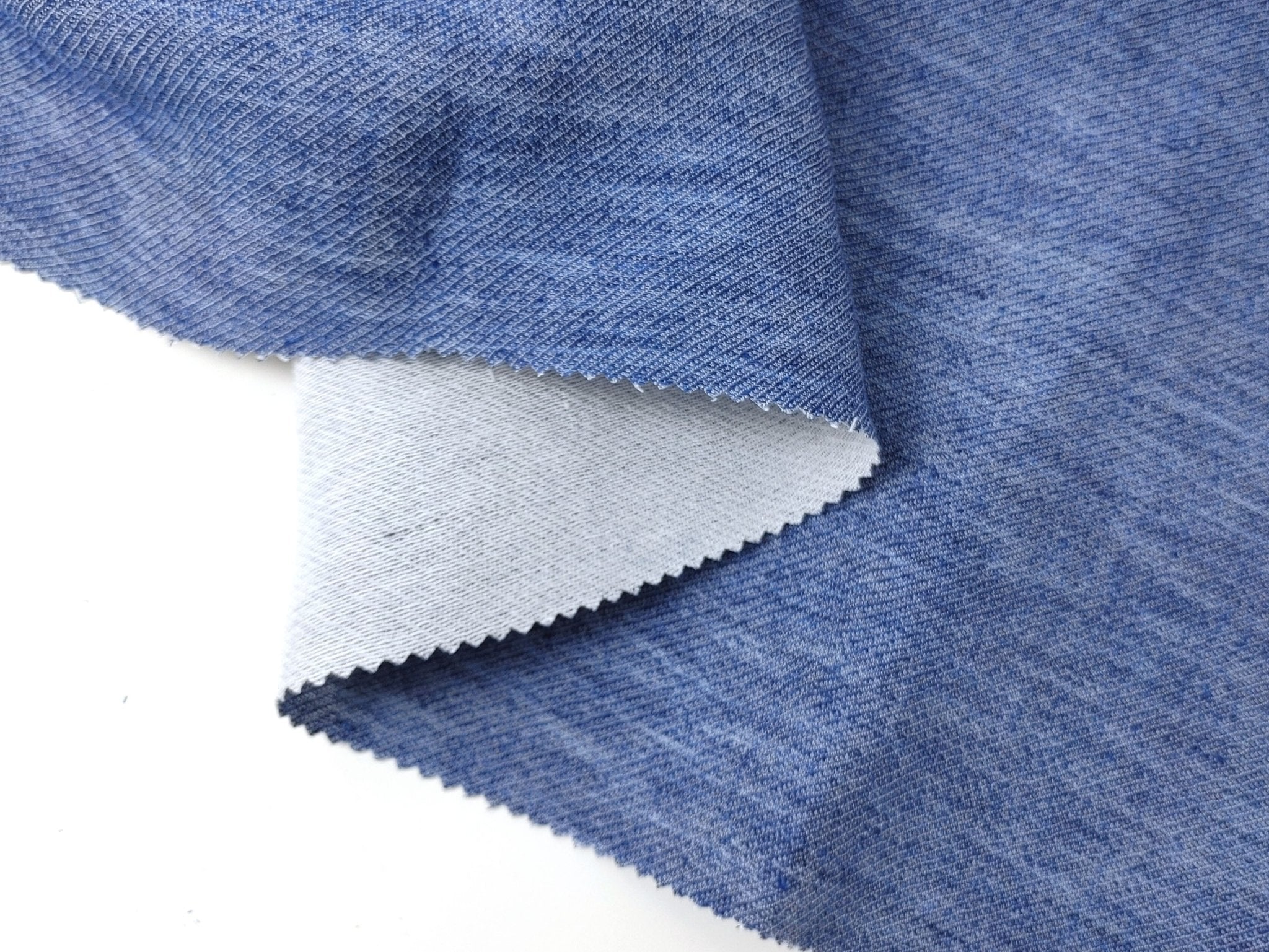 Blue Linen Rayon Cotton Blend Semi-Double-Face Fabric 7146 - The Linen Lab - Blue
