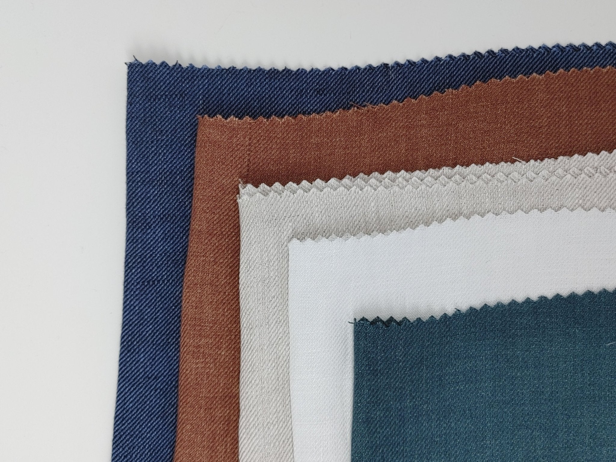 Classic Linen Twill Fabric: 100% Pure Linen, Medium Weight 7490 7615 7254 7255 7256 - The Linen Lab - Green