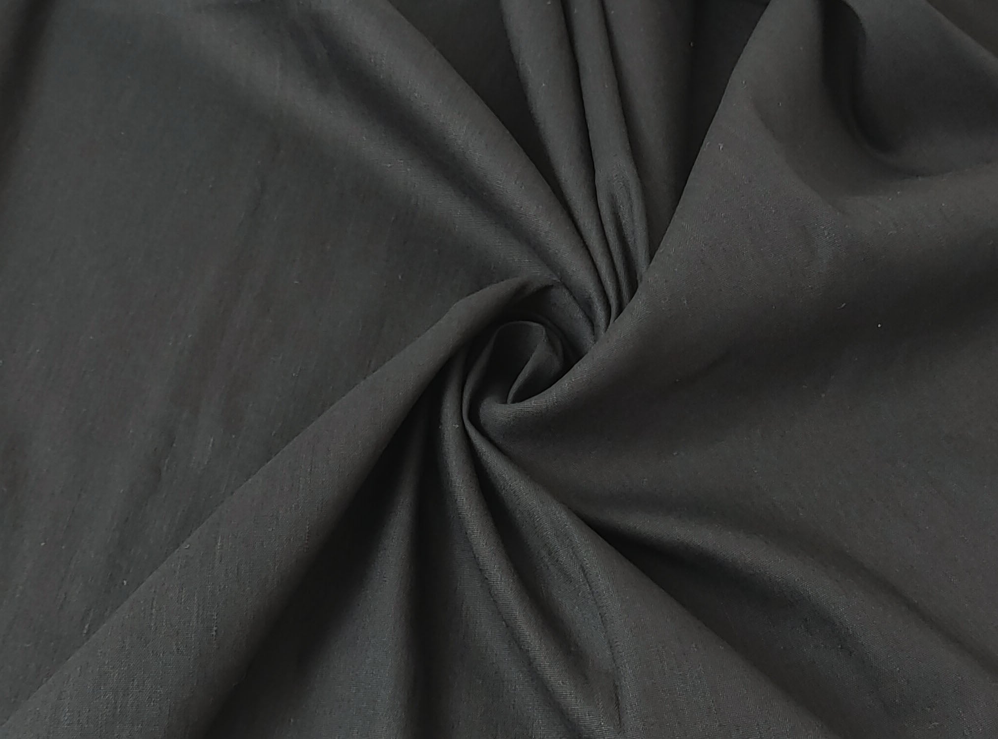 Donna Linen - High Density Linen Rayon Stretch Fabric 4025 4024 5982 4803 4579 4578 4023 3978 - The Linen Lab - Black