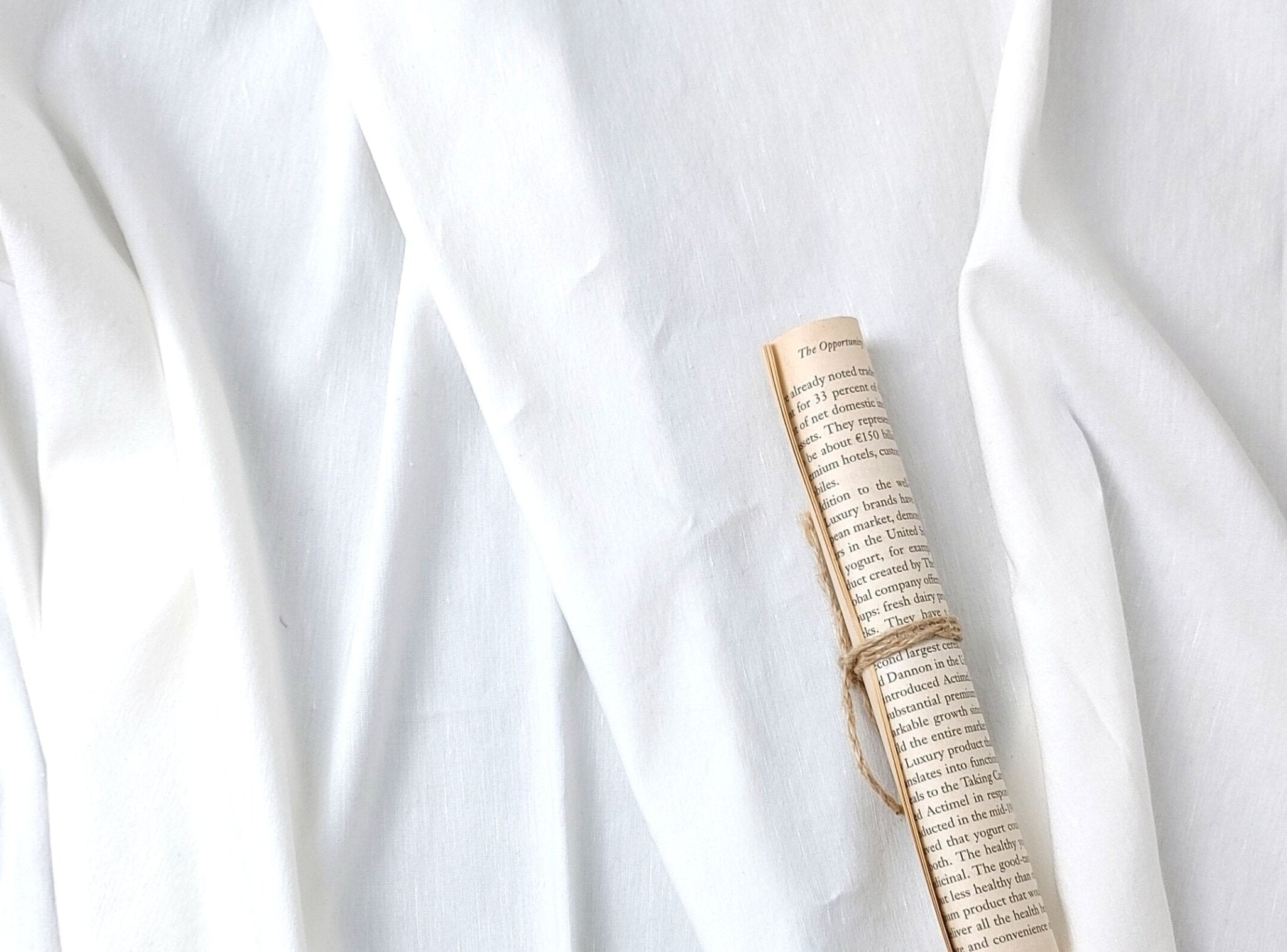 Donna Linen - High Density Linen Rayon Stretch Fabric 4025 4024 5982 4803 4579 4578 4023 3978 - The Linen Lab - White