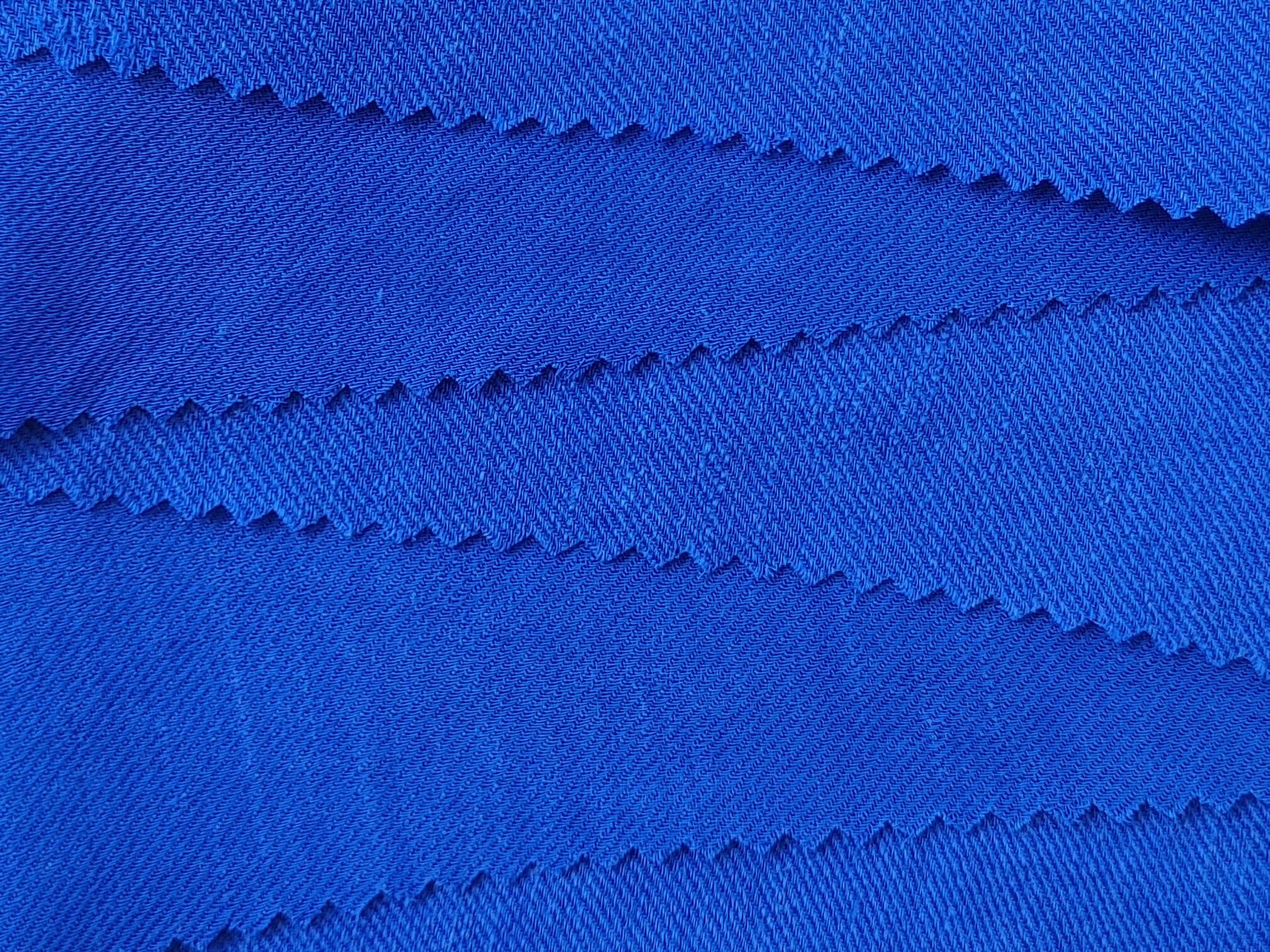 Elegance in Twill: Silky Linen Rayon Fabric with Good Drape 6032 6033 - The Linen Lab - Blue