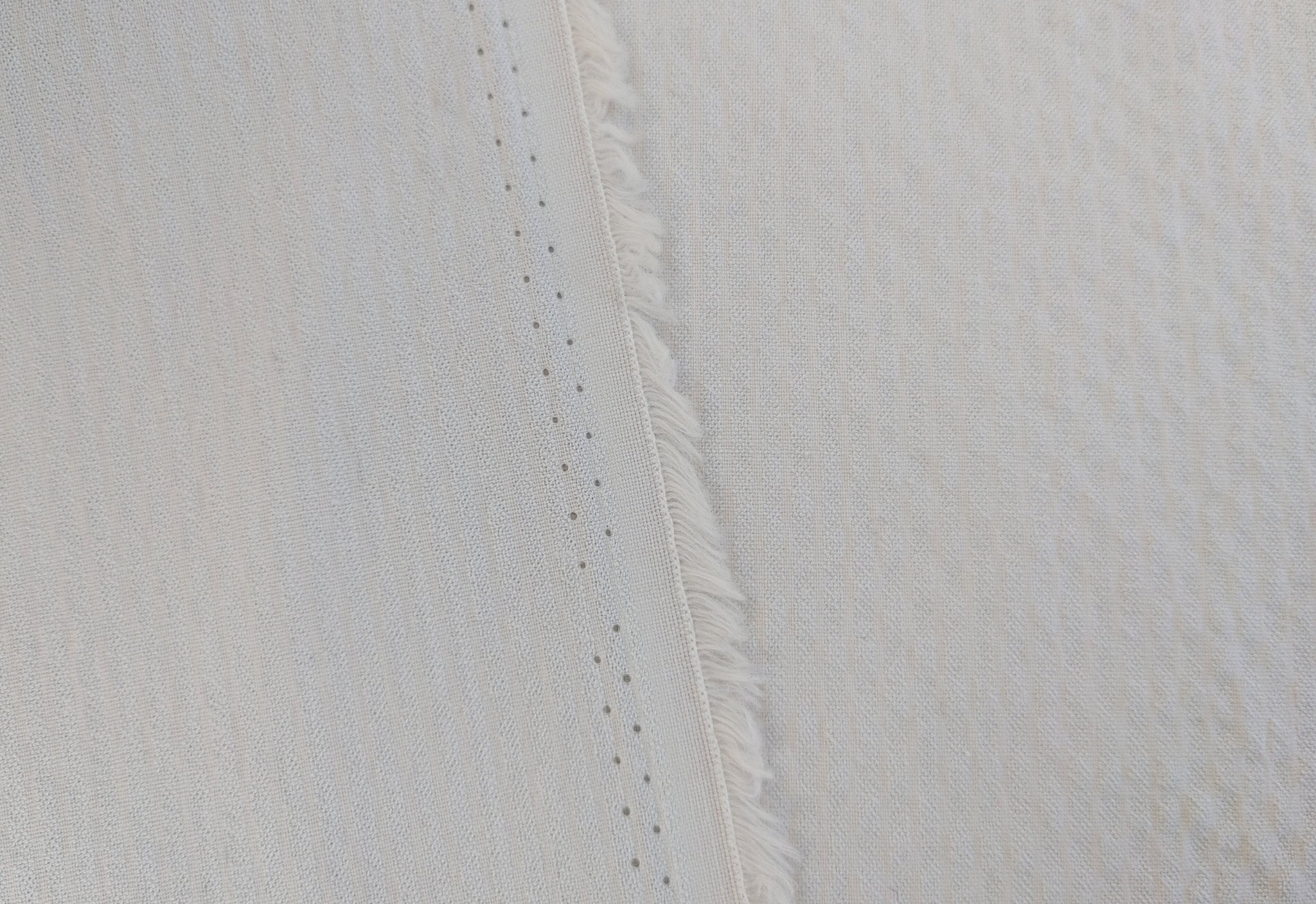 Gentle Stripes: Ramie Cotton Rayon Seersucker Fabric 3277 - The Linen Lab - Ivory