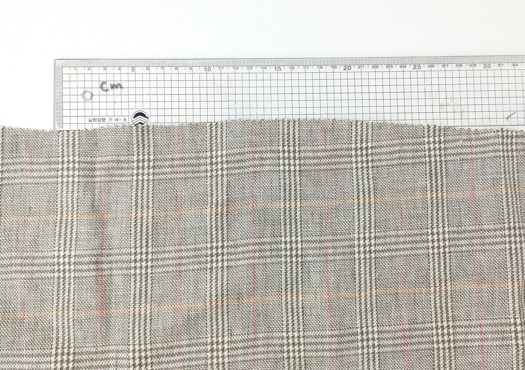 Glen Plaid Elegance: 100% Linen Twill Fabric, 9s Medium-Heavy Weight 2118 - The Linen Lab - Green