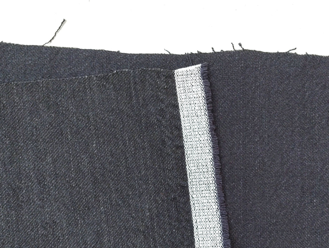 Heavyweight Linen Cotton Twill Fabric with Two-Tone Chambray 7258 7259 7331 7332 - The Linen Lab - Beige