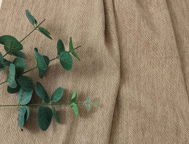 Heavyweight Linen Cotton Twill Fabric with Two-Tone Chambray 7258 7259 7331 7332 - The Linen Lab - Beige