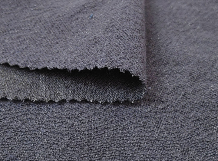 Heavyweight Linen Cotton Twill Fabric with Two-Tone Chambray 7258 7259 7331 7332 - The Linen Lab - Beige