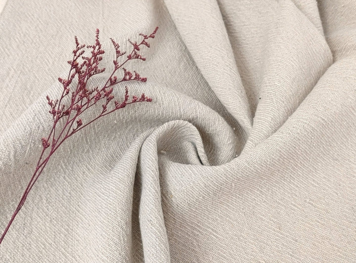 Heavyweight Linen Cotton Twill Fabric with Two-Tone Chambray 7258 7259 7331 7332 - The Linen Lab - Grey
