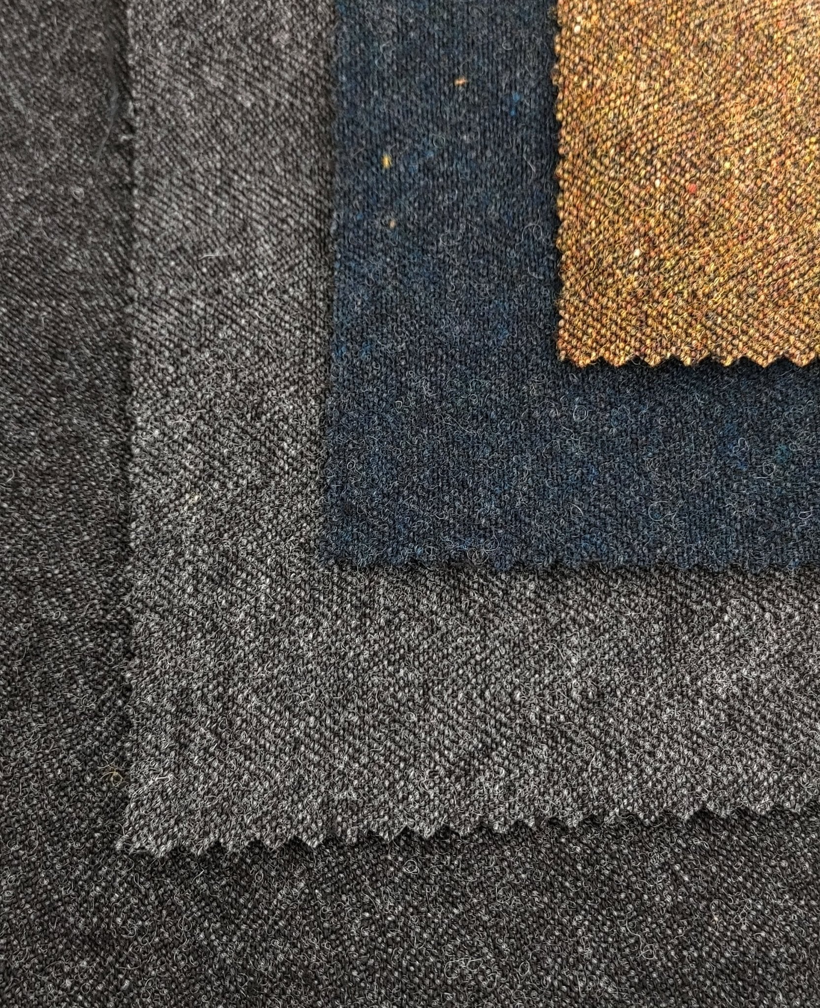 Heritage Blend: Wool Linen HBT Herringbone Twill Fabric 7671 7687 7763 - The Linen Lab - Brown