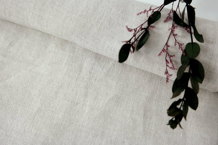 High Twisted 100% Linen Fabric Medium Weight 14S 6220 6600 6366 7369 - The Linen Lab - Light natural 6600