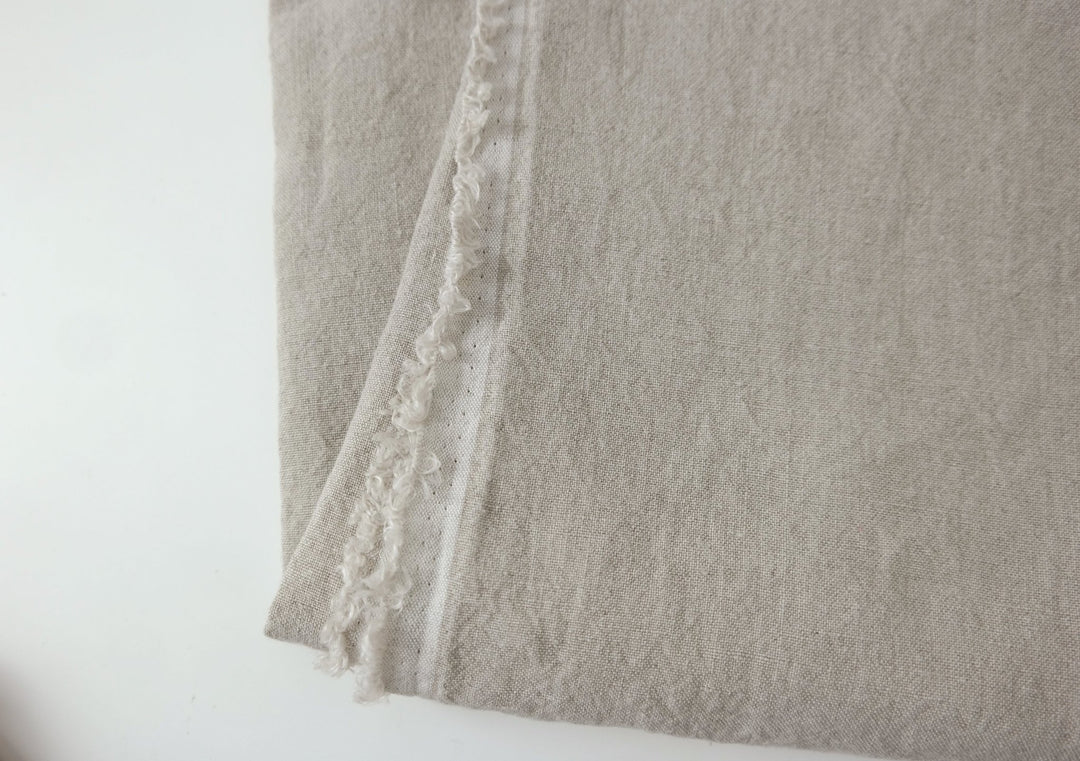 High Twisted 100% Linen Fabric Medium Weight 14S 6220 6600 6366 7369 - The Linen Lab - Natural 6366
