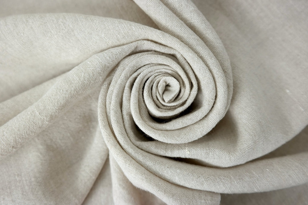 High Twisted 100% Linen Fabric Medium Weight 14S 6220 6600 6366 7369 - The Linen Lab - Natural 6366
