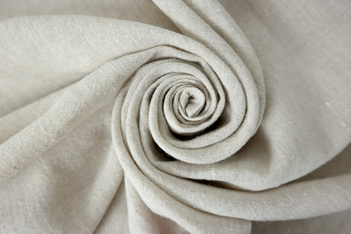 High Twisted 100% Linen Fabric Medium Weight 14S 6220 6600 6366 7369 - The Linen Lab - Natural 6366