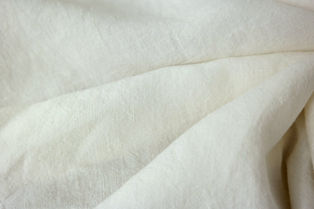 High Twisted 100% Linen Fabric Medium Weight 14S 6220 6600 6366 7369 - The Linen Lab - Ivory 6220
