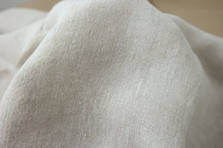 High Twisted 100% Linen Fabric Medium Weight 14S 6220 6600 6366 7369 - The Linen Lab - Natural 6366