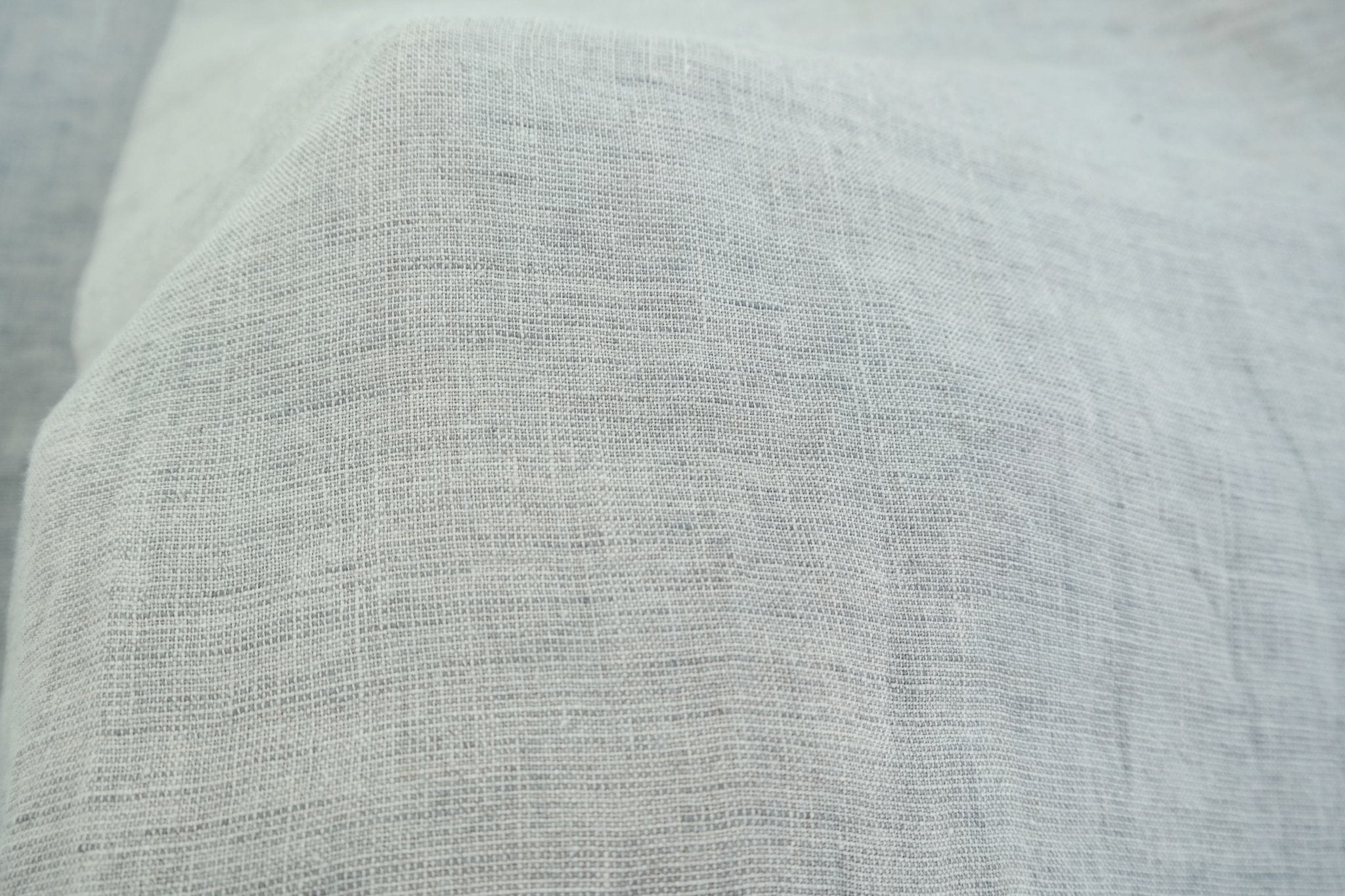 High Twisted Linen Dot Shape Fabric - The Linen Lab - grey