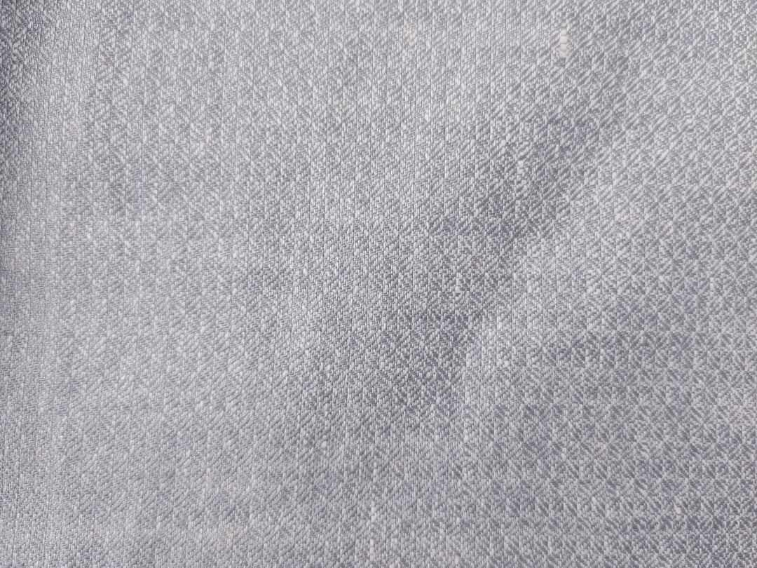 Light Grey 100% Linen Jacquard Chambray Fabric 4435 - The Linen Lab - Grey