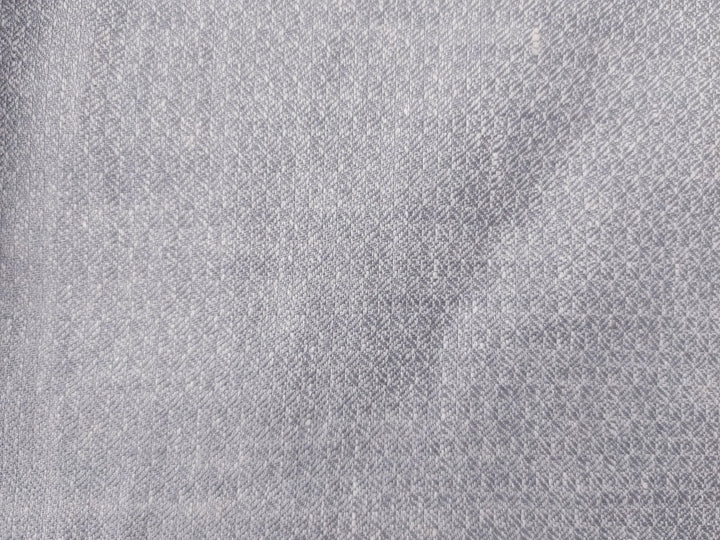 Light Grey 100% Linen Jacquard Chambray Fabric 4435 - The Linen Lab - Grey