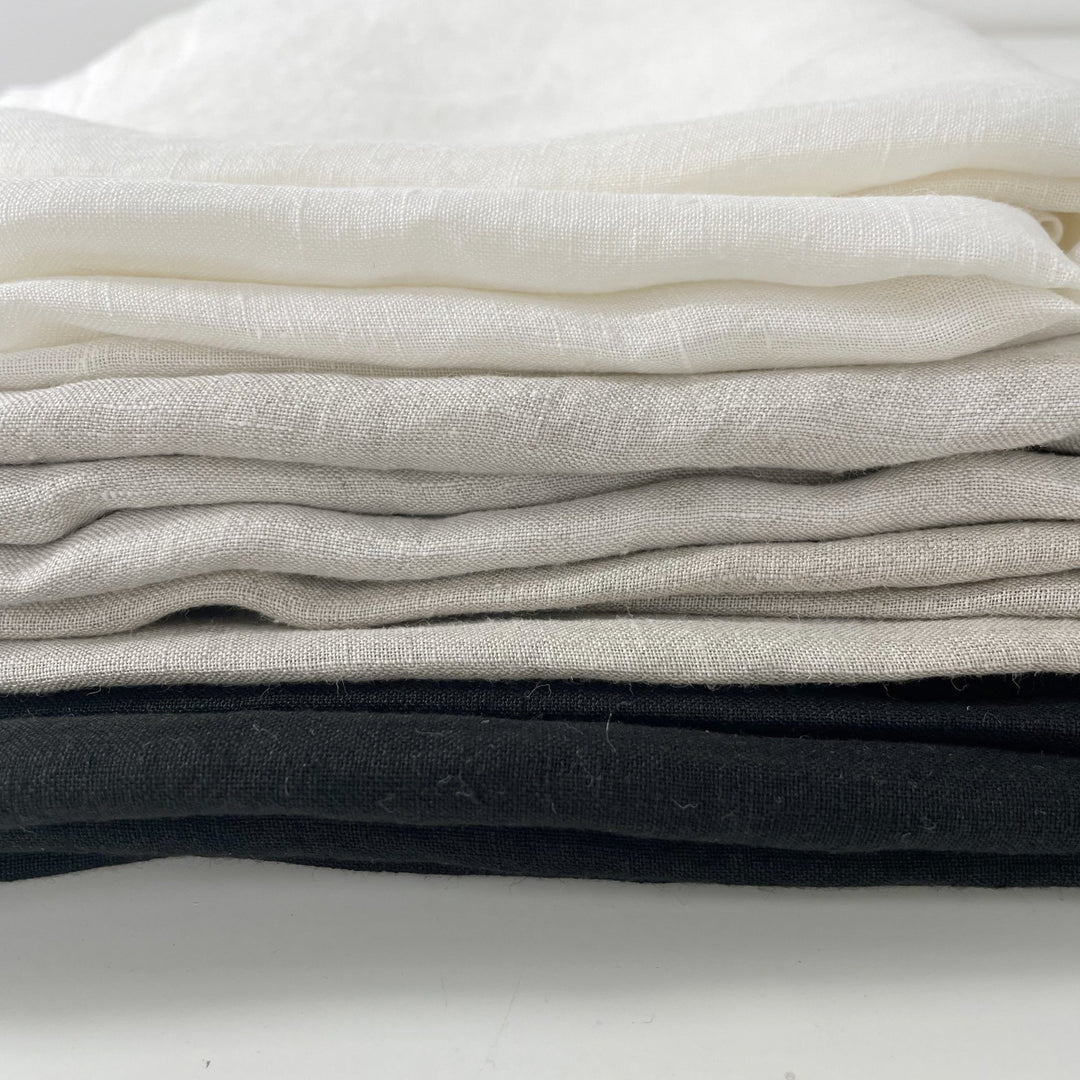 Light Weight High Twisted Linen Fabric 21s 6708 6195 6315 4895 - The Linen Lab - Light Ivory (bleached white)