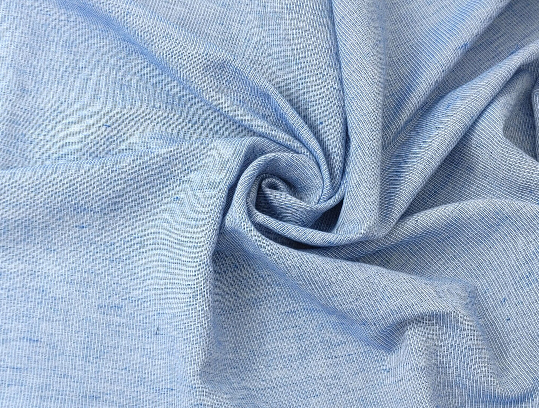 Light Weight Linen Cotton Stripe Fabric with Subtle Wrinkle Effect 7790 7791 7792 7793 7794 - The Linen Lab - Brown