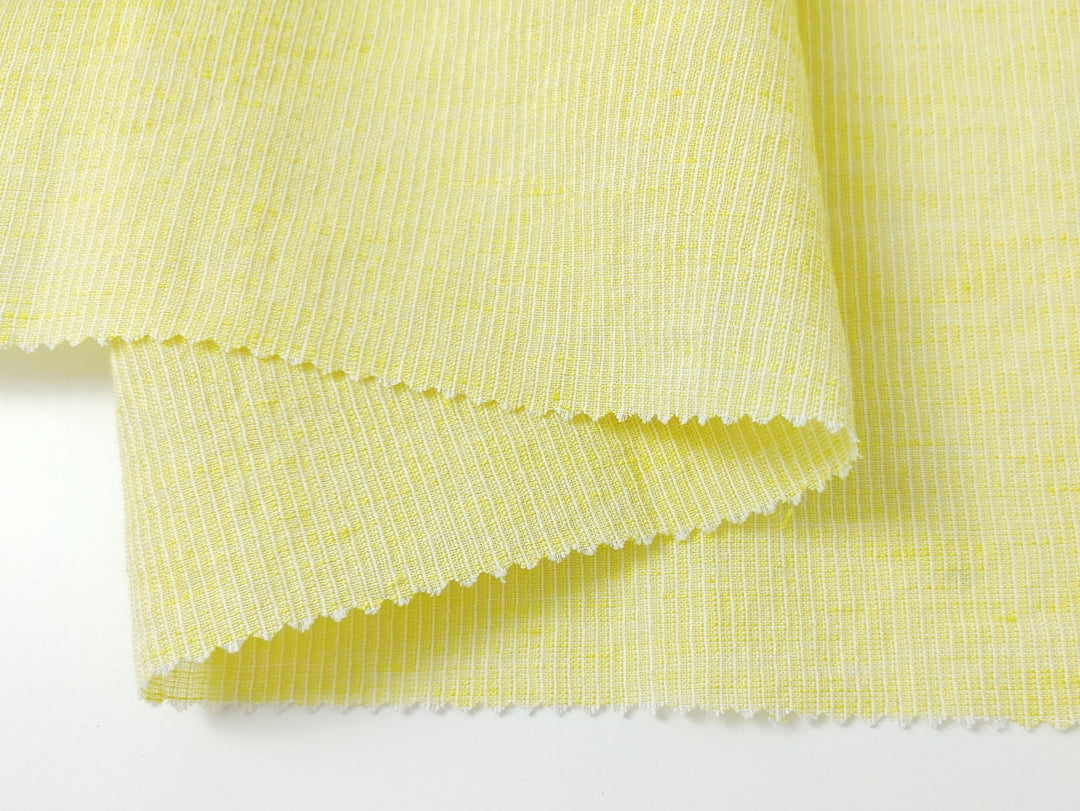 Light Weight Linen Cotton Stripe Fabric with Subtle Wrinkle Effect 7790 7791 7792 7793 7794 - The Linen Lab - Brown