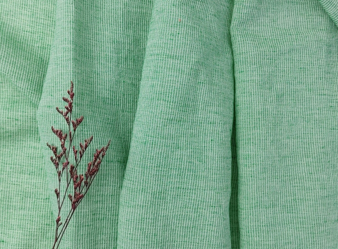 Light Weight Linen Cotton Stripe Fabric with Subtle Wrinkle Effect 7790 7791 7792 7793 7794 - The Linen Lab - Orange