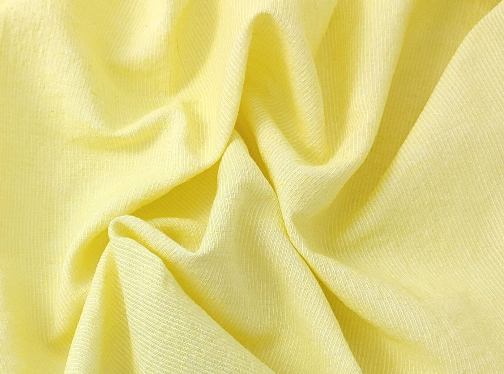 Light Weight Linen Cotton Stripe Fabric with Subtle Wrinkle Effect 7790 7791 7792 7793 7794 - The Linen Lab - Yellow