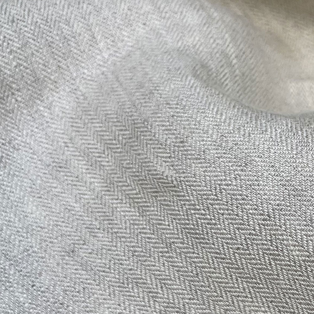 Linen 40lea 14s HBT Chambray Fabric (6765 6790) - The Linen Lab - Light Beige