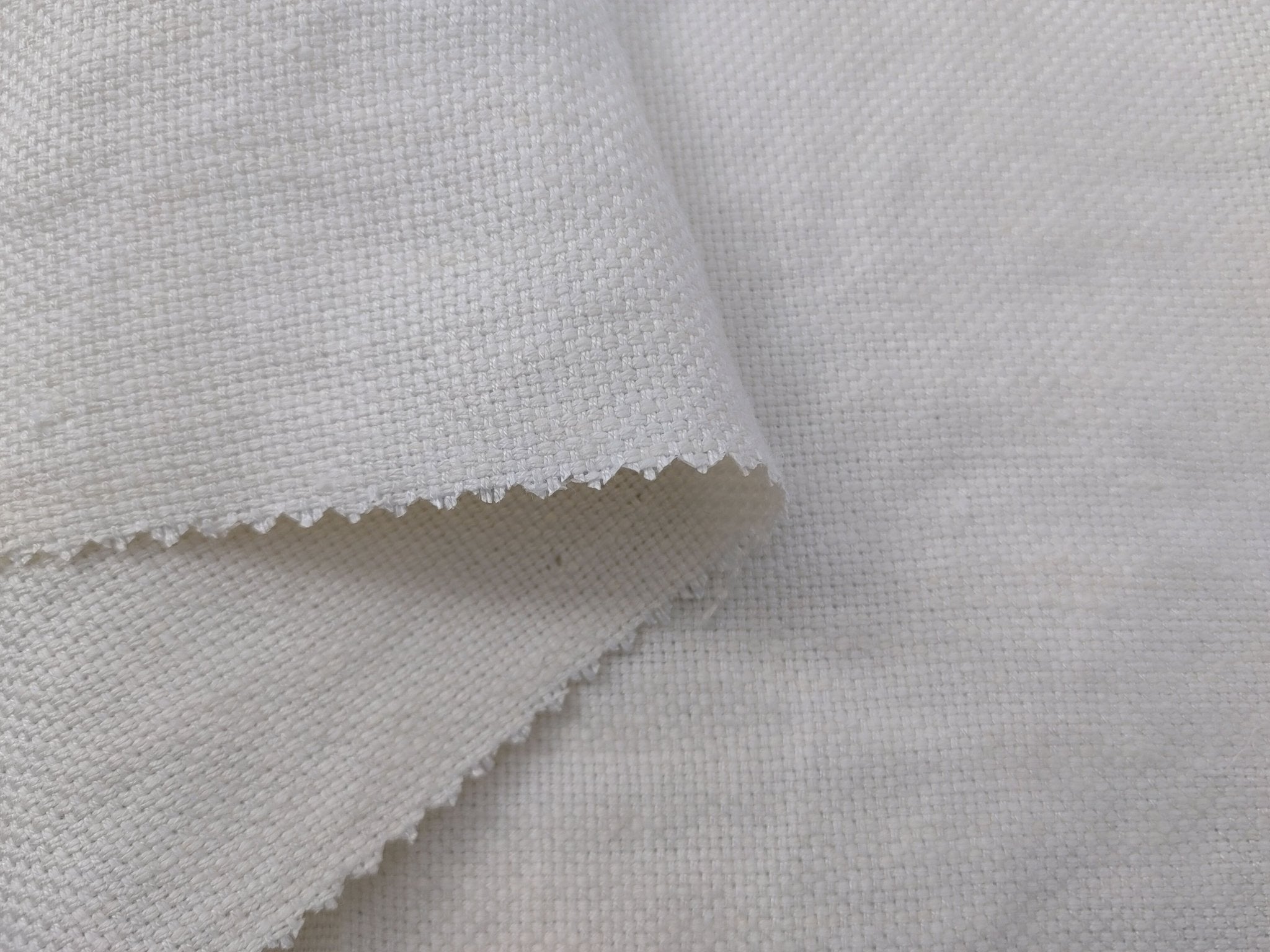 Linen Bamboo Canvas Fabric Heavy Weight 1666 - The Linen Lab - White