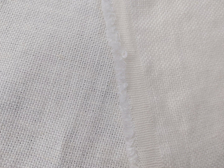 Linen Bamboo Canvas Fabric Heavy Weight 1666 - The Linen Lab - White