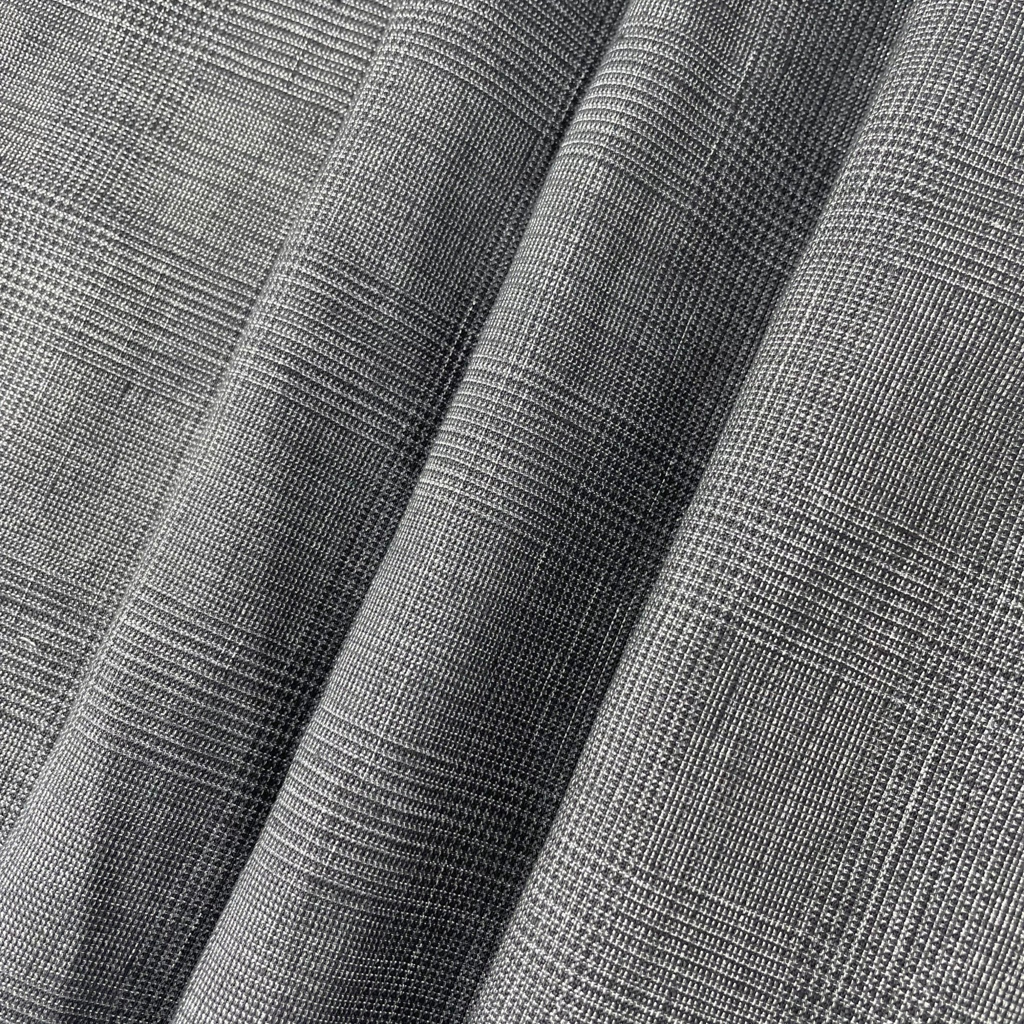 Linen Blend Glossy Fabric 6631 6599 - The Linen Lab - 6599 GREY