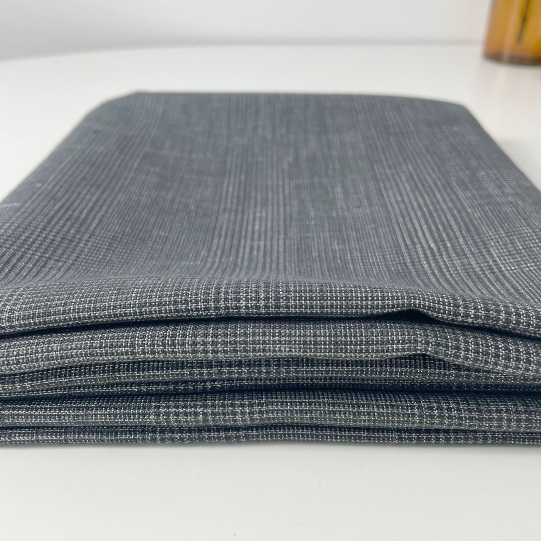 Linen Blend Glossy Fabric 6631 6599 - The Linen Lab - 6599 GREY