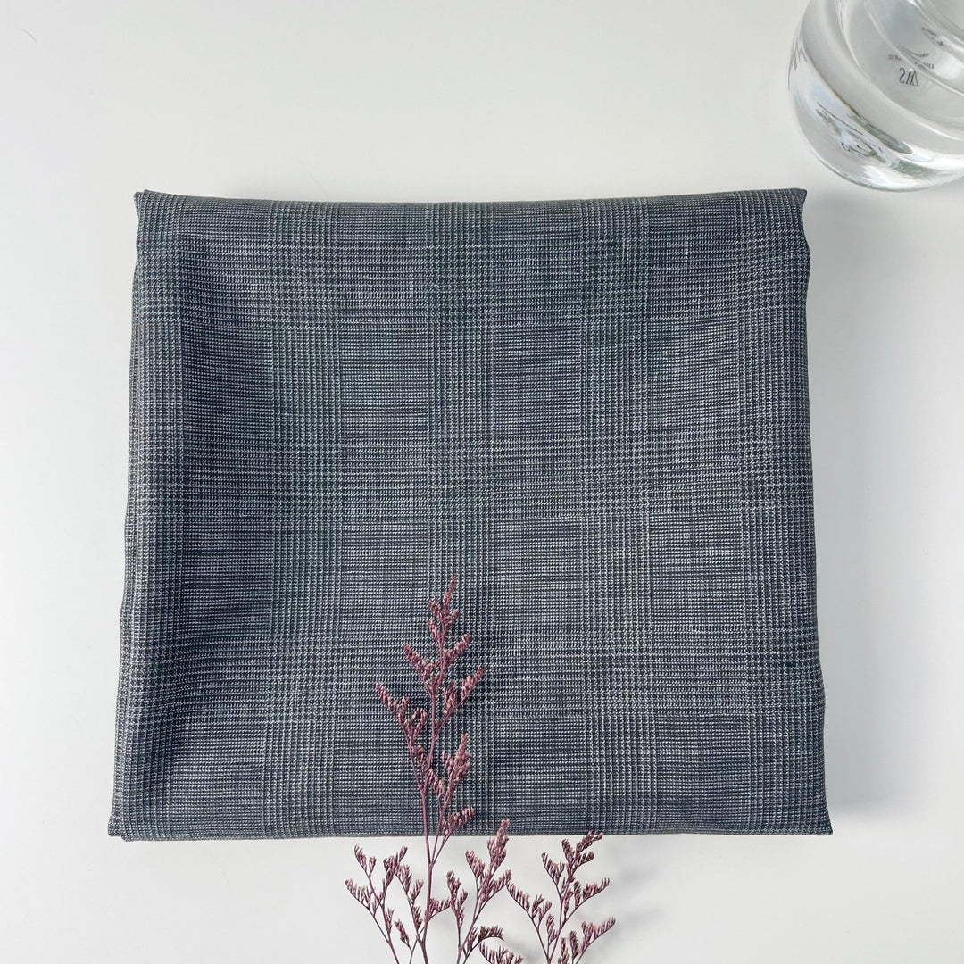 Linen Blend Glossy Fabric 6631 6599 - The Linen Lab - 6599 GREY