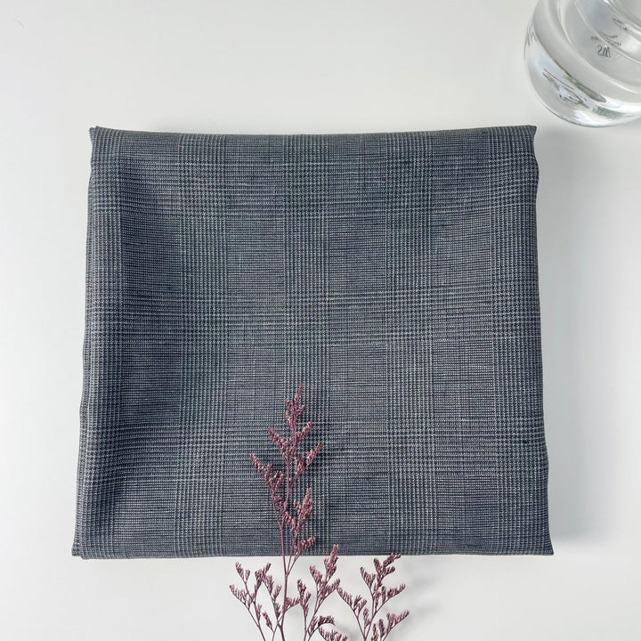 Linen Blend Glossy Fabric 6631 6599 - The Linen Lab - 6599 GREY