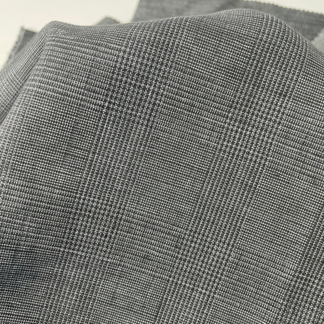 Linen Blend Glossy Fabric 6631 6599 - The Linen Lab - 6599 GREY