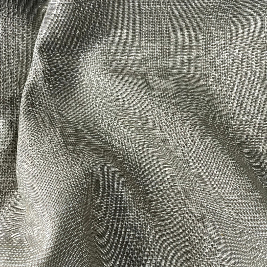Linen Blend Glossy Fabric 6631 6599 - The Linen Lab - 6631 BROWN
