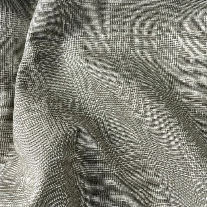 Linen Blend Glossy Fabric 6631 6599 - The Linen Lab - 6631 BROWN