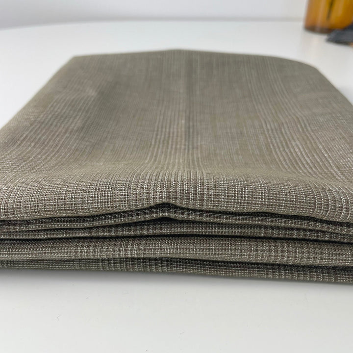 Linen Blend Glossy Fabric 6631 6599 - The Linen Lab - 6631 BROWN