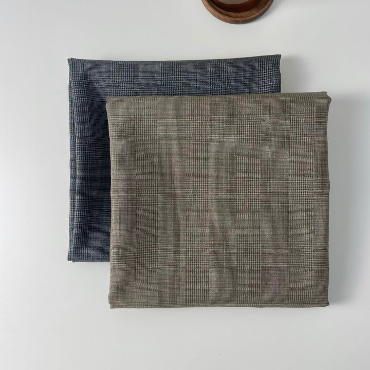Linen Blend Glossy Fabric 6631 6599 - The Linen Lab - 6631 BROWN