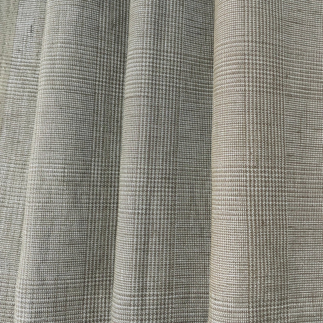 Linen Blend Glossy Fabric 6631 6599 - The Linen Lab - 6631 BROWN