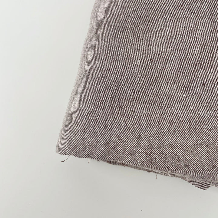 Linen Brown Twill Fabric 4796 - The Linen Lab - Brown