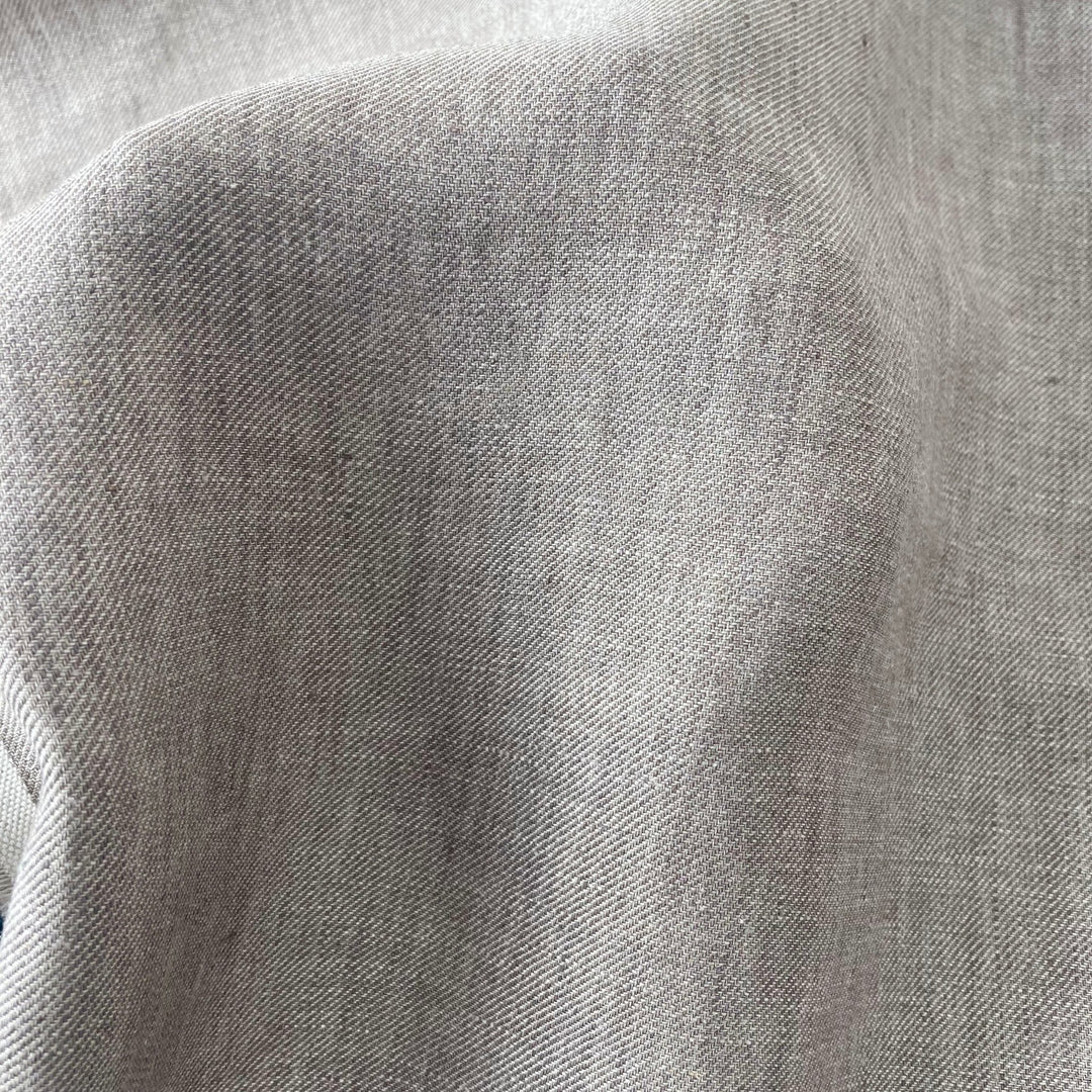 Linen Brown Twill Fabric 7543 - The Linen Lab - Brown