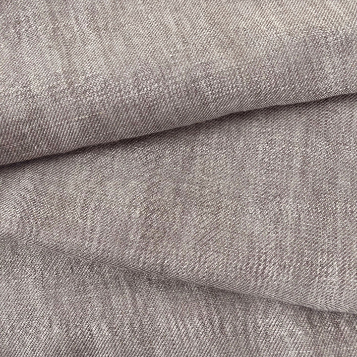 Linen Brown Twill Fabric 7543 - The Linen Lab - Brown
