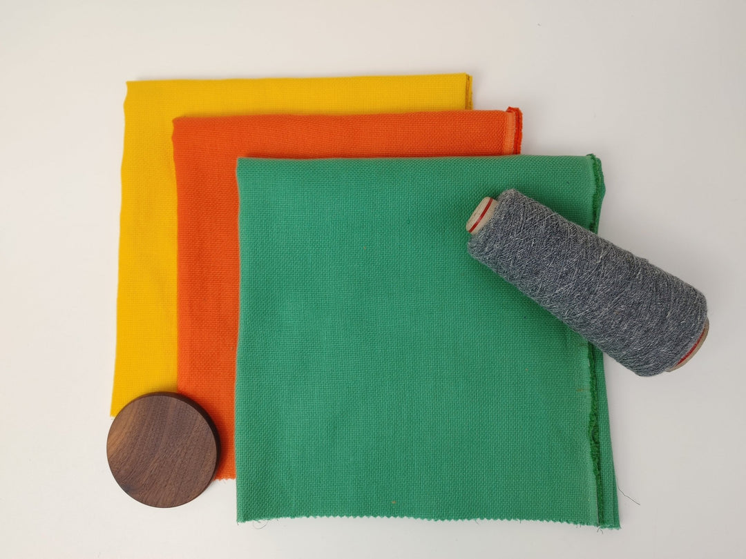 Linen Cotton Blend Dobby Fabric 3932 3933 3934 - The Linen Lab - Yellow