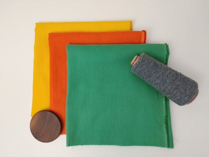 Linen Cotton Blend Dobby Fabric 3932 3933 3934 - The Linen Lab - Yellow