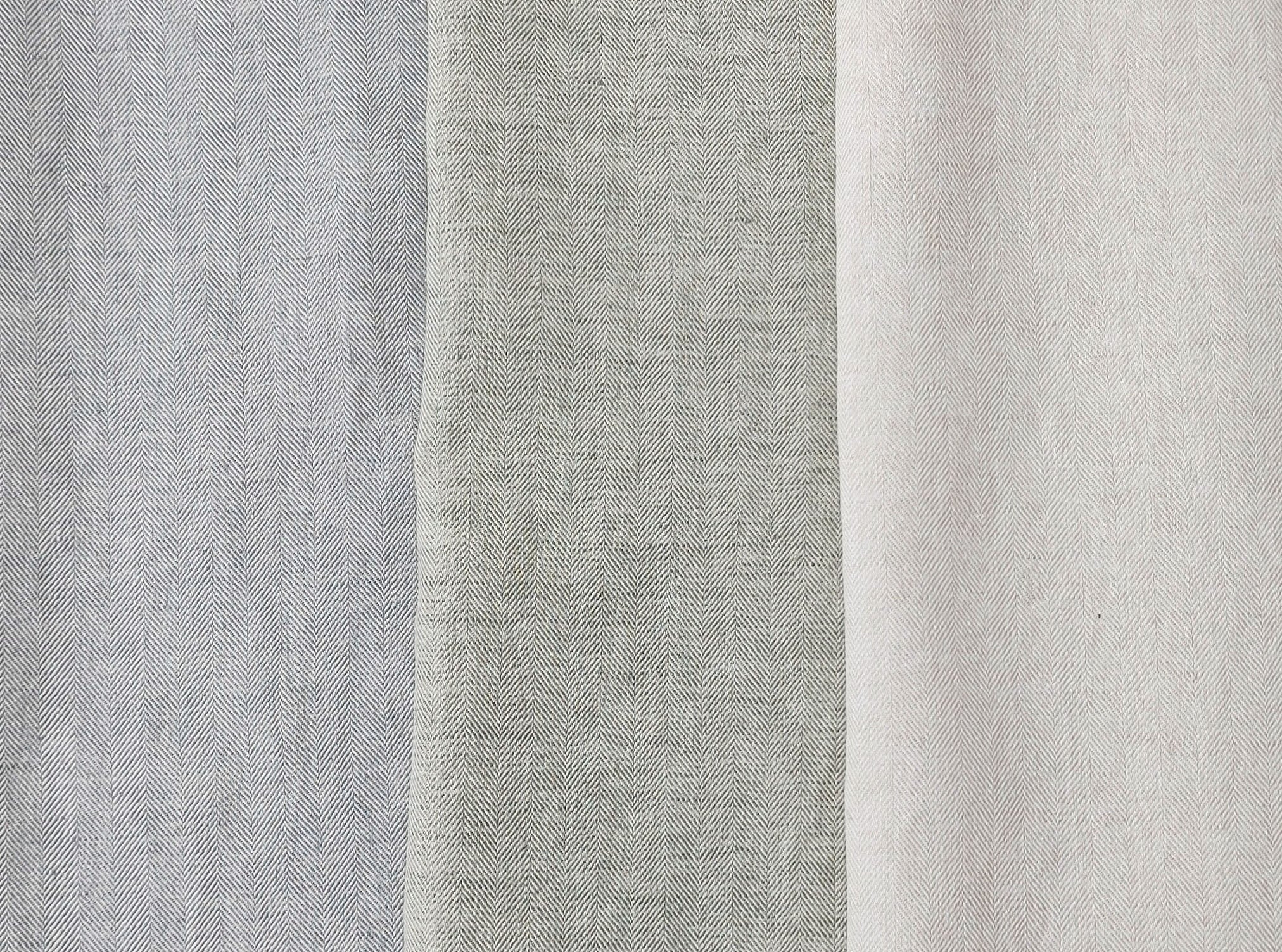 Linen Cotton Chambray Herringbone Twill (HBT) Fabric 7169 7170 7344 - The Linen Lab - Green(light)