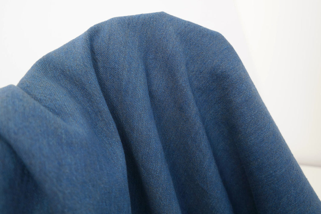 Linen Cotton Denim Twill Fabric (6913 6915 6916 6914) - The Linen Lab - navy