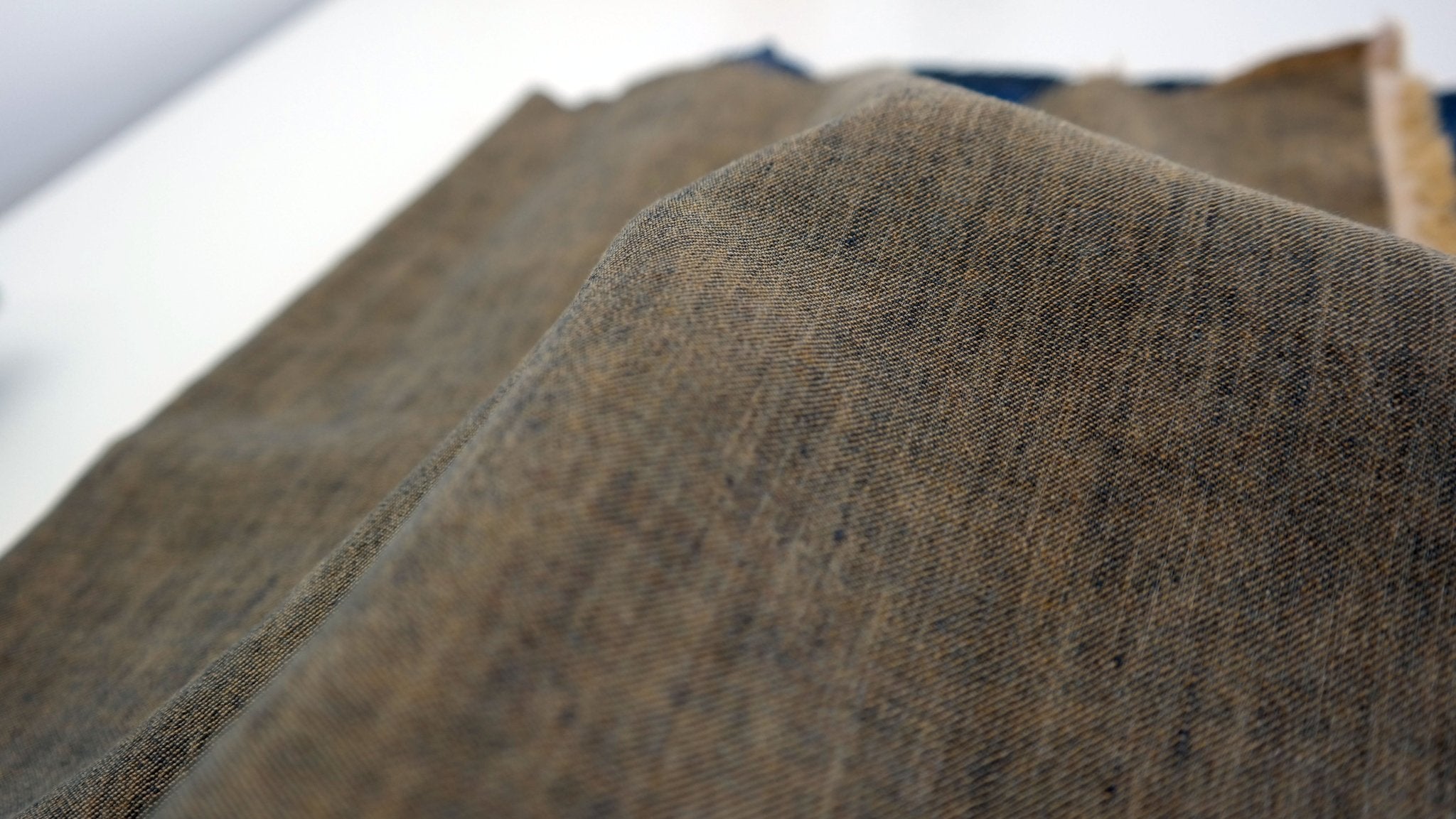 Linen Cotton Denim Twill Fabric (7162 7163 7164) - The Linen Lab - brown